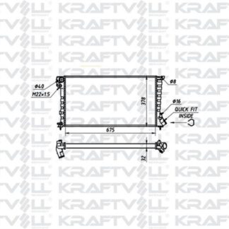 MOTOR SU RADYATOR PARTNER P306 BERLINGO XSARA DW8 / DW8B KLIMASIZ (00 03) SEGMANLI (1351Z1) (675*378*34) (MT)