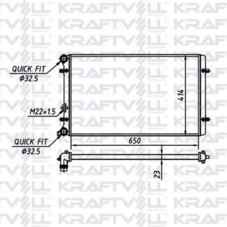 MOTOR SU RADYATORU (MEKANIK) GOLF IV BORA OCTAVIA 1,6 AKL BCB BFQ 97>05 (650*414*22)