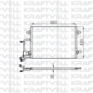 KLIMA RADYATORU (610×415×16) / (KONDANSER) PASSAT A4 1.9TDI 1.8 / 1.8T 97>
