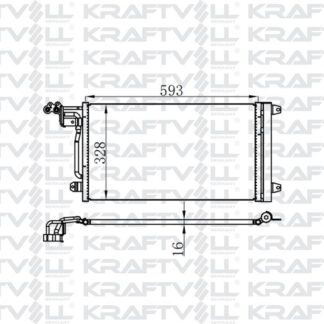 KLIMA RADYATORU KONDANSER POLO AUDI A1 1,0 / 1,2 / 1,4 / 2,0TFSI 1,4BENZ / 1,6TDI 09> (615×334×16)