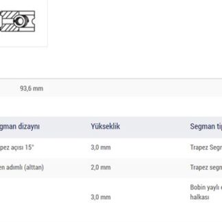 MOTOR SEGMANI DUCATO MASTER MOVANO 2,5DUZ (93,60MM) / (0,60 FARKLI) OLCU: (3 * 2×3)