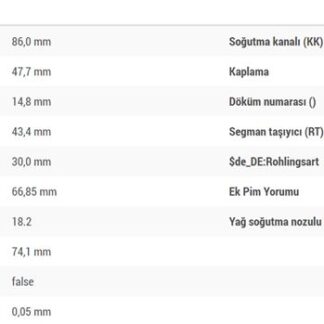 MOTOR PISTON SEGMAN (86,00MM) / (STD)TRANSIT V184 V185 01>06 MONDEO 2,0TDCI 125PS 04>06 ONDEN CEKER