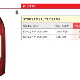 STOP LAMBASI SOL BOXER III JUMPER III DUCATO III 13>
