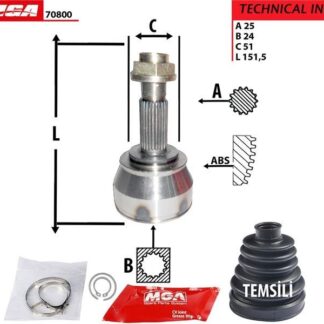 AKS KAFASI DIS – ( FIAT : ALBEA 1.3JTD 03– DIZEL ) 24×25×51