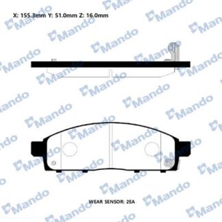 FREN BALATASI ON L200 2.5 06-12 / PAJERO 08- / L200 2.4 15- / FULLBACK 15-