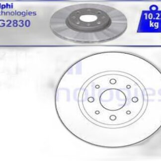 DEL BG2830 ALBEA/BRAVA/BRAVO/DOBLO/PALIO/PUNTO/TEMPRA/TİPO BM FREN DİSKİ ÖN TK 257MM