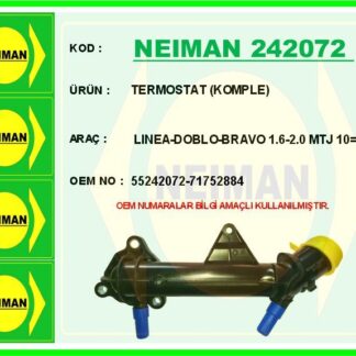 TERMOSTAT KOMPLE FIAT LINEA DOBLO BRAVO 1.6 2.0 MTJ 10>