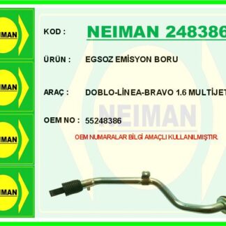 EGZOZ EMISYON BORUSU DOBLO II – LINEA 1.6 MJET 10>