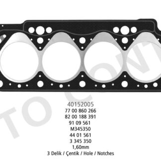 SILINDIR KAPAK CONTASI KANGOO TD 1,60 MM 3 CENTIK