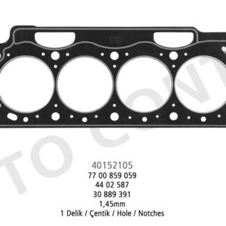 SILINDIR KAPAK CONTASI LAGUNA MEGANE SCENICMOVANO VIVARO F9Q 1 DELIK 1,45mm 97 / 01