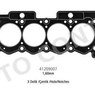 SILINDIR KAPAK CONTASI P106 P206 NEMO BIPPER P306 C2 C3 XSARA TU3A TU3JP TU3AES (1,4 8V) BX ZX P205 P405 TU3M TU3MC (1,4 8V) / (3 DELIK) / (1,60 MM)