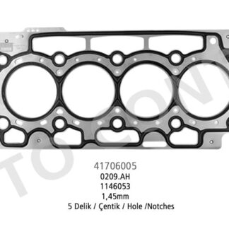 SILINDIR KAPAK CONTASI CELIK P206 P307 P107 P207 307 C1 C2 C3 (I II III) XSARA 208 DS3 DV4TD / DV4C (1,4 HDI 8V) FIESTA FUSION 1,4TDCI DURATORQ (5 TIRNAK) KALINLIK: (1,45MM)
