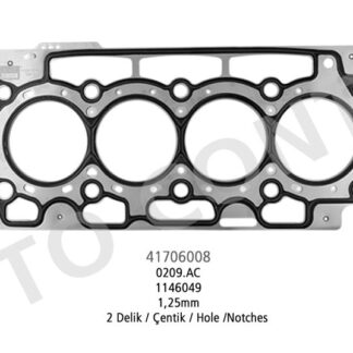 SILINDIR KAPAK CONTASI CELIK P206 P307 P107 P207 307 C1 C2 C3 (I II III) XSARA 208 DS3 DV4TD / DV4C (1,4 HDI 8V) FIESTA FUSION 1,4TDCI DURATORQ (2 DELIK) KALINLIK: (1,25MM)