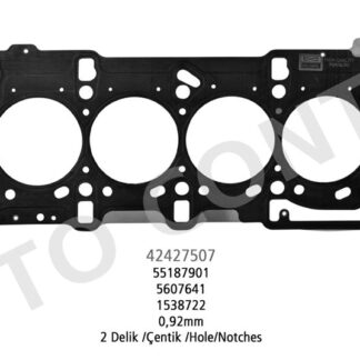 SILINDIR KAPAK CONTASI (69,60MM) DOBLO PALIO EGEA ALBEA PUNTO 1,3 MULTIJET 16V 1,3JTD 16V ASTRA H CORSA C 1,3CDTI 16V SUZUKI IGNES SWIFT WAGON R+Z13DT (1,3DDIS 16V) BIPPER NEMO 1,3HDI 16V (2 DELIK) KALINLIK: 0,92MM
