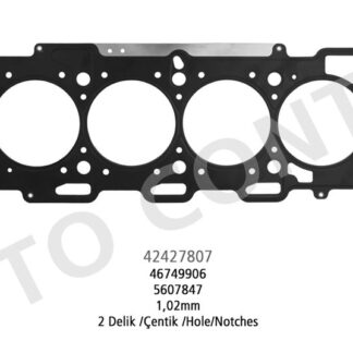 SILINDIR KAPAK CONTASI CELIK 1,02mm 2 DELIK DOBLO VECTRA ZAFIRA 1,9JTD