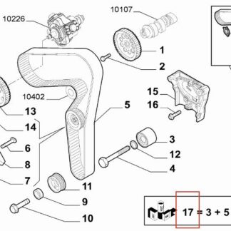 EKSANTRIK TRIGER RULMAN KITI DOBLO LINEA LANCIA DELTA 1,6 MULTIJET 07>