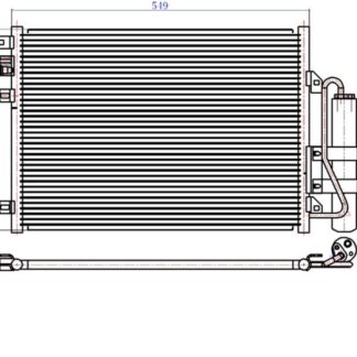 KLIMA RADYATORU (KONDANSER) RENAULT CLIO II ,SYMBOL II, CLIO SYMBOL I KANGOO 1.2 1.4 1.5 DCI 1.6 1.9 DCI (553×379X16 )