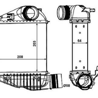 TURBO RADYATORU AUDI /AVANT A6 2,0TDI 2,0TFSI (200X202X62) 04>11
