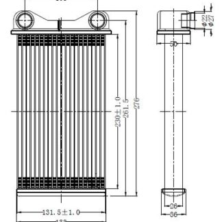 KALORIFER RADYATORU A4 1,9TDI 00> 230×133X26  OTO/MEK SANZIMAN