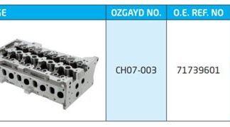 SİLİNDİR KAPAĞI PALIO ALBEA LINEA 07> DOBLO / ASTRA H CORSA C D EURO 41.3 MTJ 1.3 CDTI