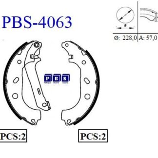 ARKA FREN BALATASI (PABUC) CONNECT 1,8TDCI 02>13 OLCU: (228 X 57)