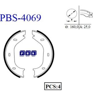 FREN BALATASI ARKA (PARK FRENI PABUCU) W116 76>80 W126 85>91 W123 79>85 R107 74>85 C107 74>81