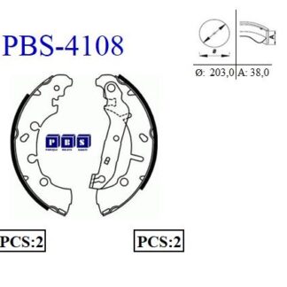 ARKA FREN BALATASI (PABUC) FIESTA IV / V 95>08 FUSION 02 /> FORD KA PUMA 1,6 97>02 MAZDA II 03>