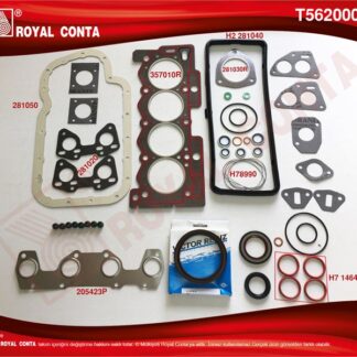 MOTOR TAKIM CONTASI (ALT / UST FULL) / (72 75MM) REINZ KECELI SUBAP LASTIKLI (S,K,C DAHIL) P106 P206 P306 P207 P307 P205 1,4 72 74HP TU3A 02 / 06