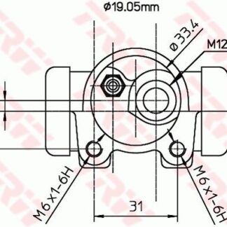 FREN SİLİNDİRİ SOL 106 1.3 1.4 1.6 92>01 SAXO 1.0 1.1 1.4 1.6 1.5D 96>03 19 MM