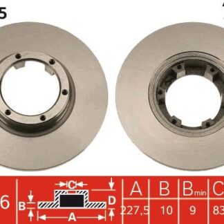 FREN DİSKİ ÖN TK 228MM RENAULT 12 (R12) 71-