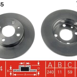 FREN DİSKÖN DOĞAN SLX / TEMPRA TIPO 4 BİJON 240MM