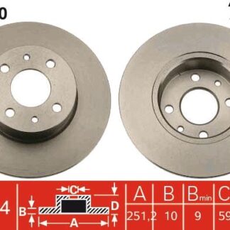 FREN DİSKİ ARKA BRAVO 07> STILO 01> LINEA 07> MITO 08> LANCIA DELTA 08> LYBRA 251.5X10X4DL
