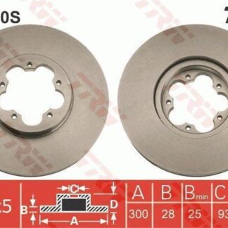 FREN DİSKÖN TRANSIT V184 06> TRANSIT V347 06> 5 BİJON HAVALI