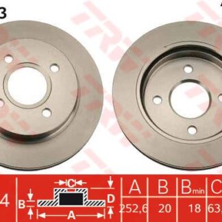 ARKA FREN DISK AYNASI MONDEO I / II 1,6 / 1,8 / 1,8TD / 2,0 / 2,5 92>00 COUGAR 2,5 98>01 HAVA SOGUTMALI