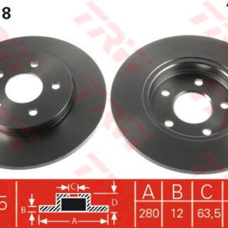 ARKA FREN DISK AYNASI MONDEO III 00>07 JAGUAR X TYPE 01>09 OLCU: (280 X 34)