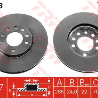 FREN DISKI ON CROMA 05> / VECTRA C 02> SIGNUM 03>08 02> / 9 3 02> HAVALI 285MM