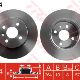 ARKA FREN DISKI ASTRA H MERIVA 1,6 16V,1,7DTI,1,8I 16V (05 / 03 ) COMBO TOUR 1,3 CDTI 16V,1,4 (10 / 04 )