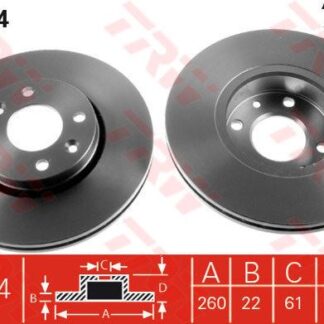 ON FREN AYNASI HAVALI MICRA K12 03>10 NOTE 06>12 CLIO III 06>10 MODUS 04> 260×4