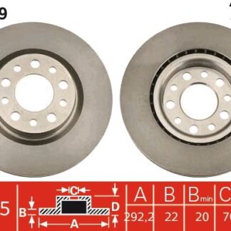 FREN DİSKİ ARKA TK 292 MM HAVALI ALFA 159 /SPORT WAGON/BRERA 01-