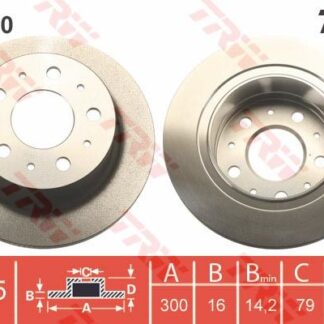 ARKA FREN DISK AYNASI DUCATO III BOXER III JUMPER III 2,2HDI (100BG 120BG) 3,0HDI 160 CAP:300MM KALINLIK:16MM 20Q (16 JANT)