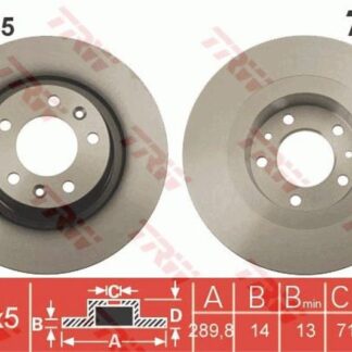 FREN DİSKİ ARKA SCUDO JUMPY EXPERT TEPEE 1.6 2.0 HDI JTD 07> 289×14X5DL