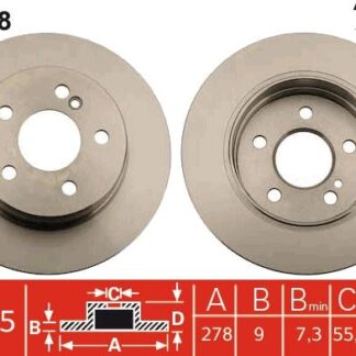 FREN DISKI ARKA W204 07-14