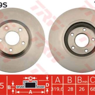 FREN DİSKİ ÖN NISSAN QASHQA KALEOS I2 2.0 2.0 DCI 4×4 08> 320×28X5DLXHAVALI