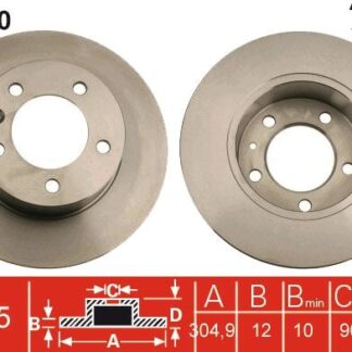 FREN DİSKİ ARKA 305 mm TEK TEKER MASTER III 09-