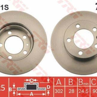 FREN DİSKİ ÖN 302 mm MASTER III/MOVANO B/NV400 09-