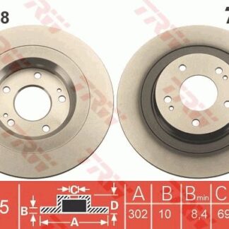 FREN DISKI ARKA 4008 / C4 AIRCROSS 1.6-1.8 12- / OUTLANDER 12- / ASX 10- (302-5)