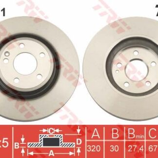 FREN DISKI ON X117 15>19 W176 12>18 C117 13>19