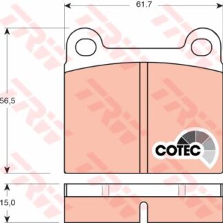 FREN BALATASI ARKA W126 85>91 C126 87>91 W116 75>80 C107 74>81 VOLVO 850, S70, V70 240 2,3, 2,4 D, 740 2,0, 2,3, 2,3 16V