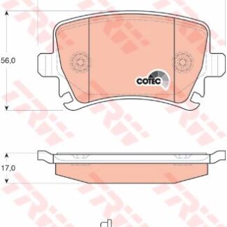 ARKA FREN BALATASI A3 TUM MODELLER 05 / 03> A4 PASSAT 1,6FSI / 1,9TDI / 2,0TDI 95>16