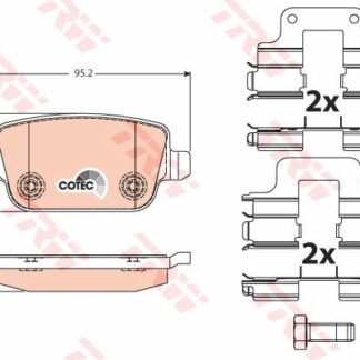 ARKA FREN BALATASI MONDEO IV CA2 07>14 S-MAX 09> 06> S-MAX 09> MONDEO III 00>07 IV 07> KUGA 08> GALAXY III 06> / S80 II 06> S80 VOLVO 07> V70 06> V70 VOLVO 07> XC70 06> / FREELANDER 2 2.2